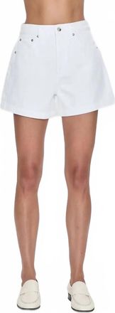 Pistola Denim Saige High-Rise Shorts In Polished White