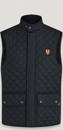 Belstaff Icon Gilet Mens Quilted Recycled Nylon Black Size UK 34