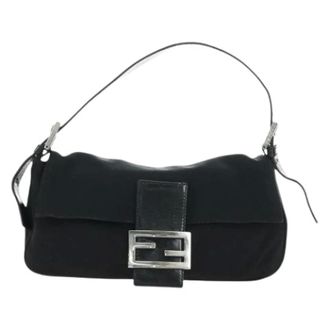 Fendi Pre-owned Vintage Schoudertas - Dames - Pre-owned - Zwart - Maat: ONE Size Katoen