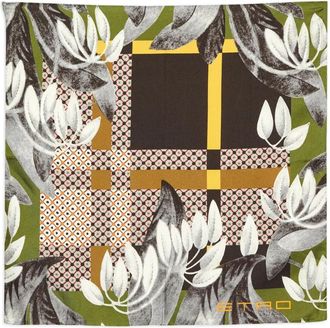 Etro Fazzoletto da taschino tartan - Verde