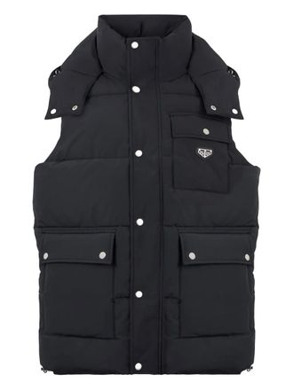 Philipp Plein hooded-puffer gilet - men - Nylon - XXXXL - Black