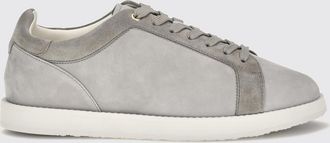 Brunello Cucinelli Sneakers low top in pelle e suede con logo stampato