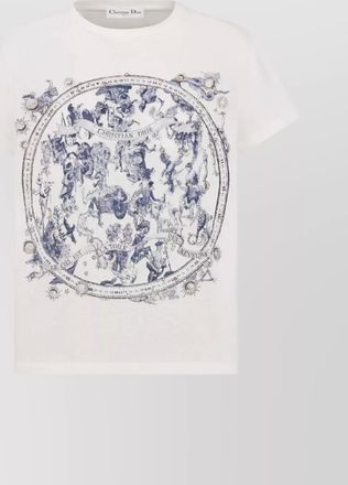 Dior printed graphic round neck short sleeve top