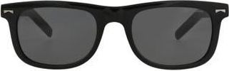 Montblanc 53mm Square Sunglasses in Black Black Smoke at Nordstrom Rack