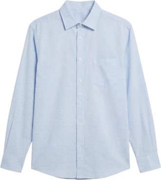 Hartford Paul Pocket Shirt - Heren - Casual Overhemden - Blauw - S - Katoen - Overhemden