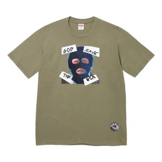 SUPREME SS26 God Save Us T-Shirt Light Olive SUP-SS26-162-OLV