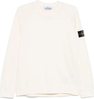 Stone Island Sweater met Compass-logopatch - Beige