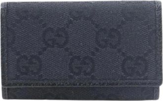 Gucci Pre-owned Accessories, male, Black, Size: ONE SIZE Pre-owned GG Canvas Key Case