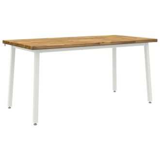 vidaXL Tavolo Da Pranzo Quadrato 160 X 80 X 75 Cm Bianco Vidaxl