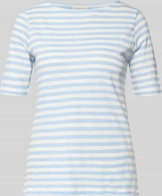Tom Tailor Regular Fit T-Shirt aus reiner Baumwolle in Hellblau, Gr&ouml;&szlig;e XXL