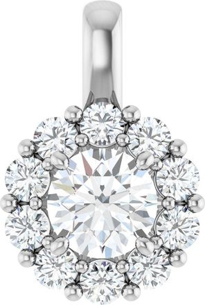 Diamond2Deal 14k Gold 1ct Lab-Grown Diamond Halo-Style Pendant