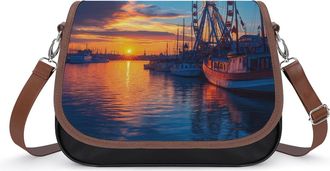 Generic Old Town Pier in Helsinki Finland Crossbody Bags for Women Shoulder Messenger Bag Purse Handbags