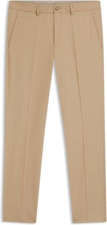 BOSS Slim-fit trousers in cotton, silk and stretch