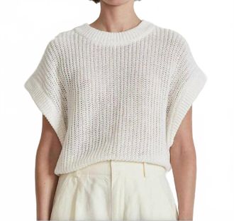Apiece Apart Oliva Linen Vest In Cream