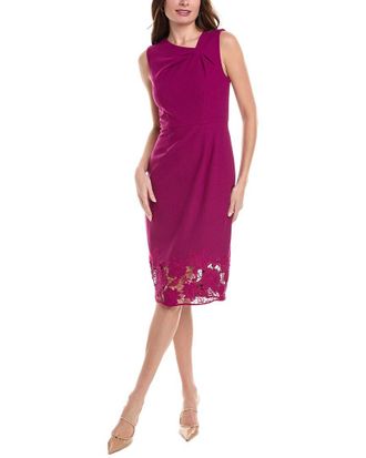 Donna Ricco Scuba Crepe Midi Dress