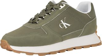 Calvin Klein Womens Taresa Sneaker, Dark Green and White 300, 6.5 UK