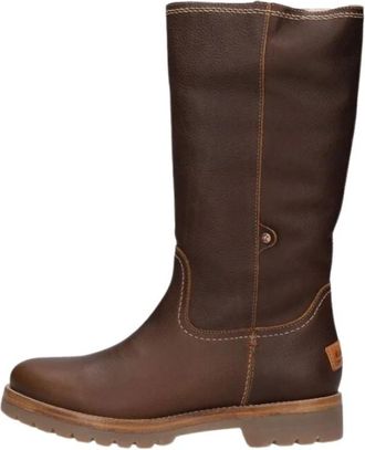 Panama Jack Dames Hoge Laarzen Bambina - Dames - Hoge Laarzen - Bruin - 38 EU - Leer - Schoenen