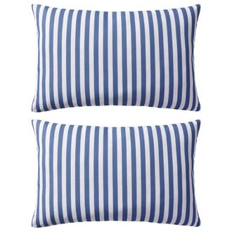OEM Juego De 2 Cojines Para Decoraci&oacute;n De Jard&iacute;n Exterior 60 X 40 Cm Raya Azul Dec020108