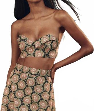 The Great. Bustier Top In Heirloom Paisley