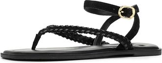 Free People Waverly Whipstitch Thong Womens Sandals Black Tide : EU 41 (US Womens 11) M, Leather