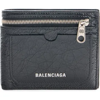 Balenciaga Superbusy Square Folded Wallet in 1000 Black at Nordstrom