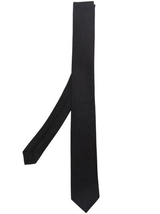 Saint Laurent Black Silk Tie