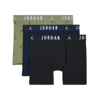 Nike Jordan Mens Jordan Dri-FIT Jumpman Flight Cotton Boxer Briefs (3-Pack) in Blue | JM0893-695