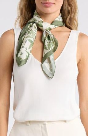 Ted Baker Floral Silk Twill Square Scarf in Green at Nordstrom Rack