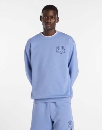New Balance Reimagined - Felpa girocollo in pile blu