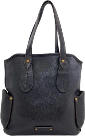 Ferragamo Pre-owned Tote Bags, female, Black, Size: ONE SIZE Pre-owned Leather Tote Bag