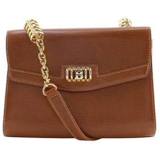 Bally Tweedehands leren schoudertassen - Dames - Pre-owned - Bruin - Maat: ONE Size Leer