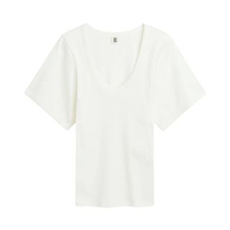 By Malene Birger Tops, Dames, Wit, XL, Lunai Stijlvol T-shirt