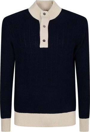 Ballantyne Sweaters - Heren - Coltruien - Blauw - L - Truien & Vesten