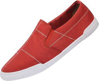 Generic Mens Canvas Breathable Loafer Low-Top Canvas Shoes Outdoor Casual Hiking Shoes Flat Slip On Slippers Trainers Hands-Free Comfortable Walking Shoes Sof