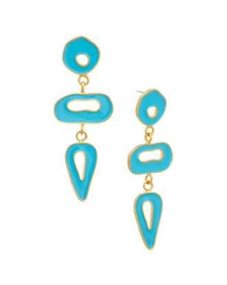 Kenneth Jay Lane 22K Plated Dangle Earrings