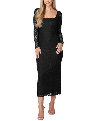 Bebe Lace Square Neck Maxi Dress