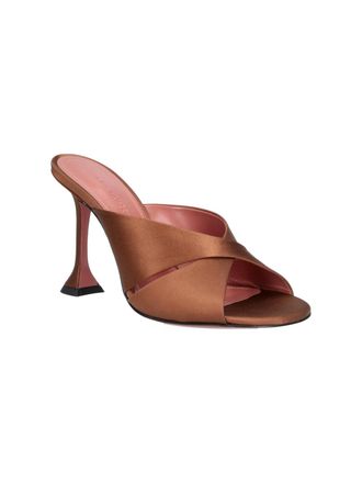 Amina Muaddi Womens With Heel Brown Upper: Silk High Shoes