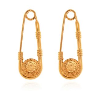 Versace Messing oorbellen - unisex - Oorbellen - Geel - ONE Size - Accessoires