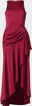 Shoshanna Verena Embellished Draped Midi Dress