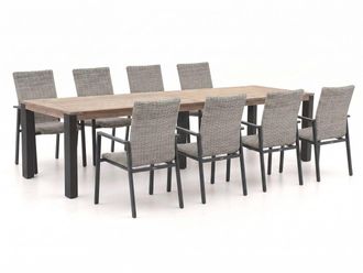 Manifesto Furniture + 15% kassakorting | Manifesto Villongo/ROUGH-S 300cm dining tuinset 9-delig stapelbaar