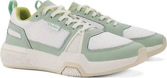 Olukai Womens Anau Court Sneakers In Bright White/pale Mint