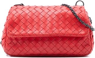Bottega Veneta Pre-owned Bottega Veneta Mini Nappa Intrecciato Expandable Chain Flap Crossbody Ladies B02319342H
