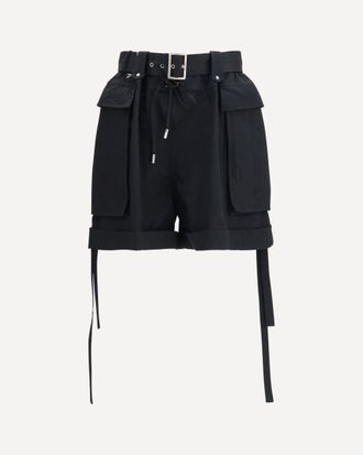 Alexander McQueen Cotton Shorts with belt Female 40