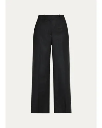 Theory Pleated-Front Virgin Wool Pants