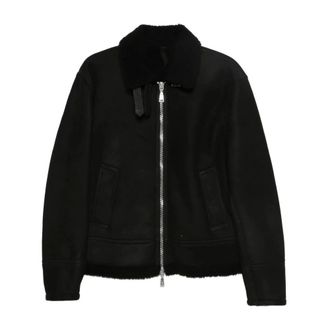 Tagliatore Faux Fur & Shearling Jackets, male, Black, Size: 2XL Steele Aviator Jacket