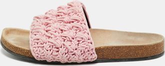J.W.Anderson J. w.anderson Light Pink Knot Rope Popcorn Flat Slide Sandals
