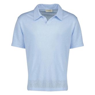 Officine G&eacute;n&eacute;rale Polo Shirts, male, Blue, Size: L Garment Polo