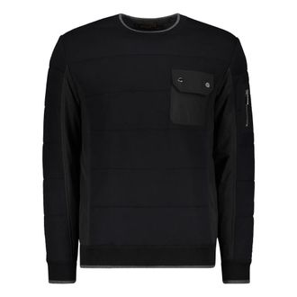 Moorer Sweatshirts, male, Black, Size: M Front Pocket Sweatshirt