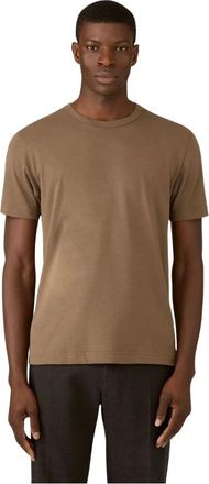Sunspel Regular Fit Heritage T-Shirt - Heren - T-shirts - Bruin - L - Katoen - Tops