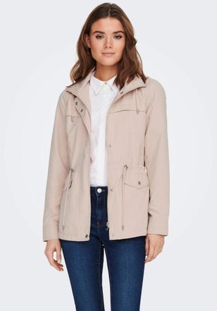 Only Parka ONLY ONLNEWSTARLINE SPRING JACKET CC OTW, Damen, Gr. XL, rose smoke, Web, Obermaterial: 92% Polyester, 8% Nylon, unifarben, h&uuml;ftlang, Jacken Par